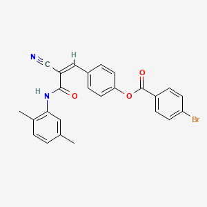 [4-[(Z)-2-Cyano-3-(2,5-dimethylanilino)-3-oxoprop-1-enyl]phenyl] 4-bromobenzoate