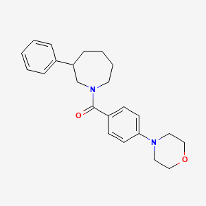 molecular formula C23H28N2O2 B2399185 (4-Morpholinophenyl)(3-phenylazepan-1-yl)methanone CAS No. 2034472-82-5
