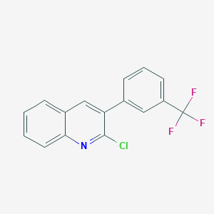 molecular formula C16H9ClF3N B2399196 2-Chloro-3-[3-(trifluoromethyl)phenyl]quinoline CAS No. 339013-58-0