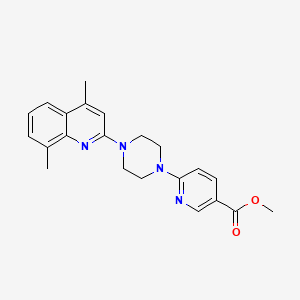 molecular formula C22H24N4O2 B2399198 Methyl 6-[4-(4,8-dimethyl-2-quinolinyl)piperazino]nicotinate CAS No. 866136-67-6