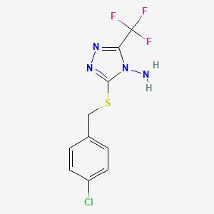5-[(4-Chlorophenyl)methylthio]-3-(trifluoromethyl)-1,2,4-triazole-4-ylamine
