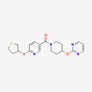 (4-(Pyrimidin-2-yloxy)piperidin-1-yl)(6-((tetrahydrothiophen-3-yl)oxy)pyridin-3-yl)methanone