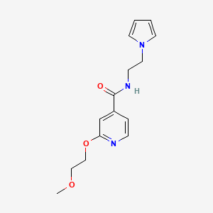 molecular formula C15H19N3O3 B2399253 N-(2-(1H-pyrrol-1-yl)ethyl)-2-(2-methoxyethoxy)isonicotinamide CAS No. 2034446-85-8