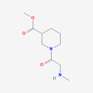 molecular formula C10H18N2O3 B2399254 Methyl 1-[2-(methylamino)acetyl]piperidine-3-carboxylate CAS No. 1787845-88-8