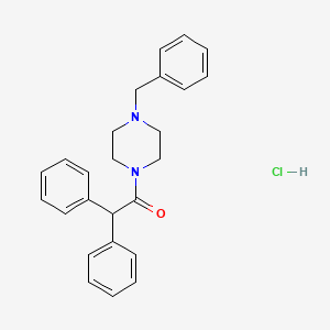 molecular formula C25H27ClN2O B2399258 1-(4-Benzylpiperazin-1-yl)-2,2-diphenylethanone hydrochloride CAS No. 41465-29-6