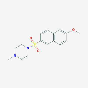 molecular formula C16H20N2O3S B239926 1-[(6-Methoxy-2-naphthyl)sulfonyl]-4-methylpiperazine 
