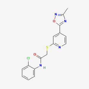 N-(2-chlorophenyl)-2-((4-(3-methyl-1,2,4-oxadiazol-5-yl)pyridin-2-yl)thio)acetamide