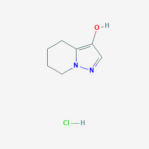 molecular formula C7H11ClN2O B2399265 4,5,6,7-Tetrahydropyrazolo[1,5-a]pyridin-3-ol;hydrochloride CAS No. 2411269-16-2