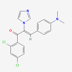 1-(2,4-dichlorophenyl)-3-[4-(dimethylamino)phenyl]-2-(1H-imidazol-1-yl)-2-propen-1-one