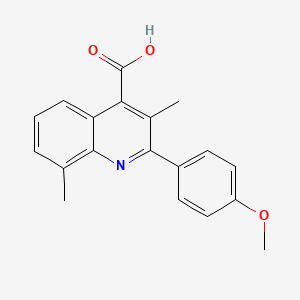 2-(4-Methoxyphenyl)-3,8-dimethylquinoline-4-carboxylic acid
