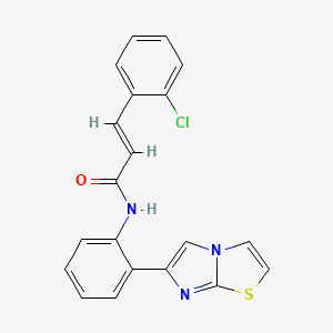 molecular formula C20H14ClN3OS B2399277 (E)-3-(2-chlorophenyl)-N-(2-(imidazo[2,1-b]thiazol-6-yl)phenyl)acrylamide CAS No. 1799264-77-9