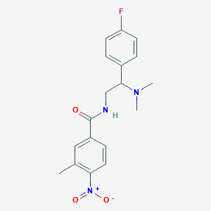 N-(2-(dimethylamino)-2-(4-fluorophenyl)ethyl)-3-methyl-4-nitrobenzamide