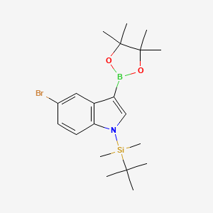 5-Bromo-1-(t-butyldimethylsilyl)indole-3-boronic acid pinacol ester