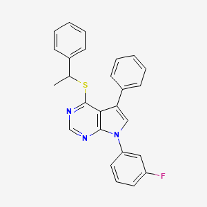 7-(3-Fluorophenyl)-5-phenyl-4-(phenylethylthio)pyrrolo[2,3-d]pyrimidine