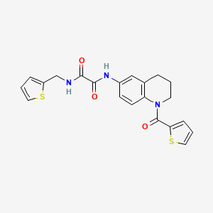 N1-(thiophen-2-ylmethyl)-N2-(1-(thiophene-2-carbonyl)-1,2,3,4-tetrahydroquinolin-6-yl)oxalamide