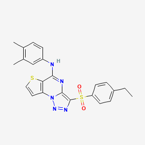 N-(3,4-dimethylphenyl)-3-[(4-ethylphenyl)sulfonyl]thieno[2,3-e][1,2,3]triazolo[1,5-a]pyrimidin-5-amine