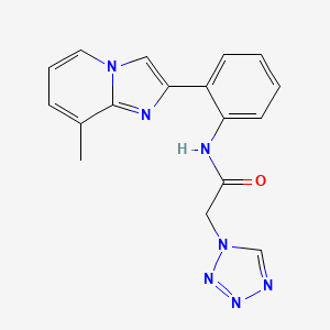 molecular formula C17H15N7O B2399300 N-(2-(8-methylimidazo[1,2-a]pyridin-2-yl)phenyl)-2-(1H-tetrazol-1-yl)acetamide CAS No. 1795457-20-3