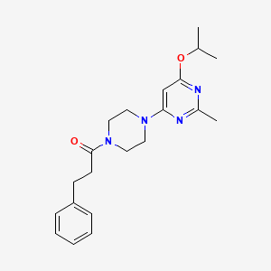 1-(4-(6-Isopropoxy-2-methylpyrimidin-4-yl)piperazin-1-yl)-3-phenylpropan-1-one