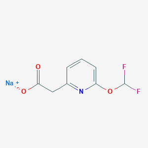 molecular formula C8H6F2NNaO3 B2399318 Sodium 2-(6-(difluoromethoxy)pyridin-2-yl)acetate CAS No. 2168071-53-0