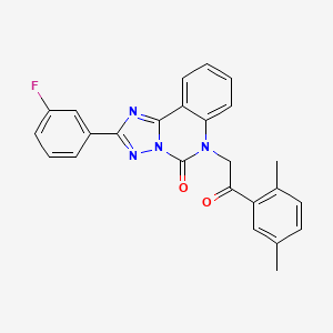 molecular formula C25H19FN4O2 B2399323 6-(2-(2,5-dimethylphenyl)-2-oxoethyl)-2-(3-fluorophenyl)-[1,2,4]triazolo[1,5-c]quinazolin-5(6H)-one CAS No. 1358158-51-6