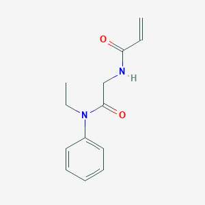 molecular formula C13H16N2O2 B2399324 N-[2-(N-Ethylanilino)-2-oxoethyl]prop-2-enamide CAS No. 2411260-90-5