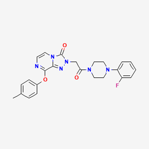 molecular formula C24H23FN6O3 B2399339 2-(2-(4-(2-fluorophenyl)piperazin-1-yl)-2-oxoethyl)-8-(p-tolyloxy)-[1,2,4]triazolo[4,3-a]pyrazin-3(2H)-one CAS No. 1116060-90-2