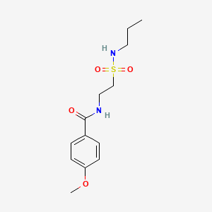 molecular formula C13H20N2O4S B2399346 4-methoxy-N-(2-(N-propylsulfamoyl)ethyl)benzamide CAS No. 899979-67-0