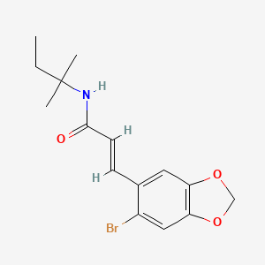 (E)-3-(6-bromo-1,3-benzodioxol-5-yl)-N-(tert-pentyl)-2-propenamide