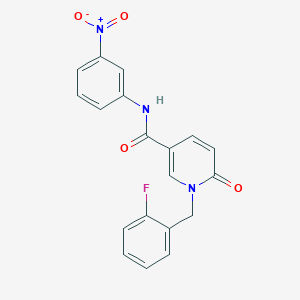 molecular formula C19H14FN3O4 B2399353 1-[(2-fluorophenyl)methyl]-N-(3-nitrophenyl)-6-oxopyridine-3-carboxamide CAS No. 941973-55-3