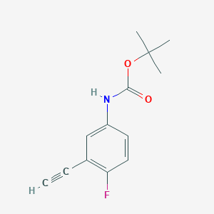 molecular formula C13H14FNO2 B2399360 Tert-butyl N-(3-ethynyl-4-fluorophenyl)carbamate CAS No. 1373338-11-4