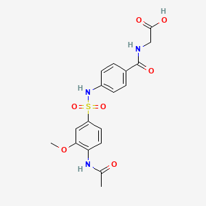 molecular formula C18H19N3O7S B2399361 2-{[4-(4-Acetamido-3-methoxybenzenesulfonamido)phenyl]formamido}acetic acid CAS No. 796123-90-5