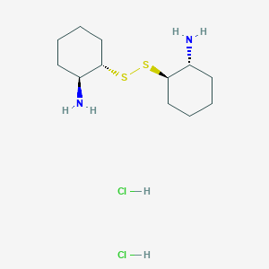 molecular formula C12H26Cl2N2S2 B2399364 (1S,2S)-2-[[(1R,2R)-2-Aminocyclohexyl]disulfanyl]cyclohexan-1-amine;dihydrochloride CAS No. 2550996-55-7