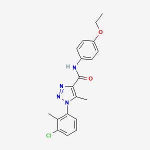 molecular formula C19H19ClN4O2 B2399374 1-(3-chloro-2-methylphenyl)-N-(4-ethoxyphenyl)-5-methyl-1H-1,2,3-triazole-4-carboxamide CAS No. 899760-44-2