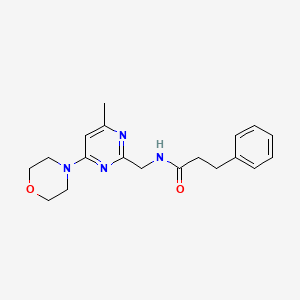 molecular formula C19H24N4O2 B2399381 N-((4-甲基-6-吗啉代嘧啶-2-基)甲基)-3-苯基丙酰胺 CAS No. 1797329-29-3