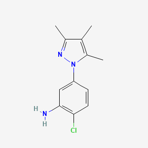 2-chloro-5-(3,4,5-trimethyl-1H-pyrazol-1-yl)aniline