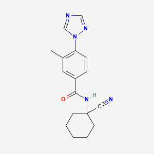 molecular formula C17H19N5O B2399384 N-(1-cyanocyclohexyl)-3-methyl-4-(1H-1,2,4-triazol-1-yl)benzamide CAS No. 1424450-62-3