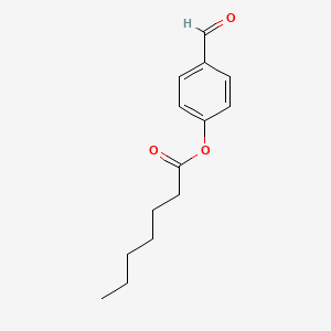 molecular formula C14H18O3 B2399399 4-Formylphenyl heptanoate CAS No. 50262-52-7