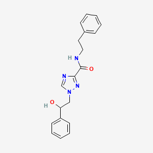 molecular formula C19H20N4O2 B2399400 1-(2-hydroxy-2-phenylethyl)-N-(2-phenylethyl)-1H-1,2,4-triazole-3-carboxamide CAS No. 2109149-45-1