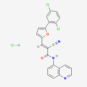 molecular formula C23H14Cl3N3O2 B2399406 AGK-2 hydrochloride CAS No. 2138805-02-2
