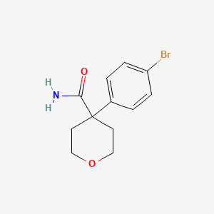 molecular formula C12H14BrNO2 B2399419 4-(4-Bromophenyl)oxane-4-carboxamide CAS No. 1000705-55-4