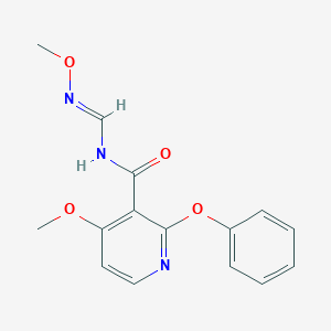 molecular formula C15H15N3O4 B2399421 4-methoxy-N-[(methoxyimino)methyl]-2-phenoxynicotinamide CAS No. 478262-46-3