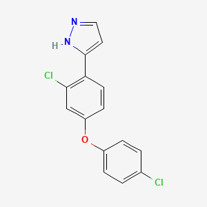3-[2-chloro-4-(4-chlorophenoxy)phenyl]-1H-pyrazole