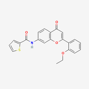 molecular formula C22H17NO4S B2399448 N-(2-(2-乙氧基苯基)-4-氧代-4H-色烯-7-基)噻吩-2-甲酰胺 CAS No. 923186-25-8