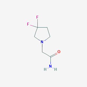 molecular formula C6H10F2N2O B2399449 2-(3,3-Difluoropyrrolidin-1-yl)acetamide CAS No. 1187325-58-1