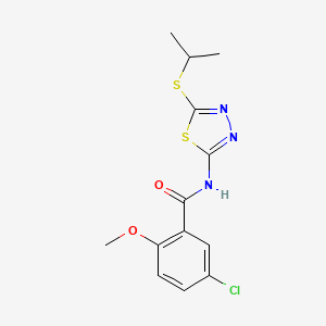 5-chloro-N-(5-(isopropylthio)-1,3,4-thiadiazol-2-yl)-2-methoxybenzamide