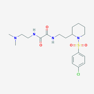 molecular formula C19H29ClN4O4S B2399454 N1-(2-(1-((4-氯苯基)磺酰基)哌啶-2-基)乙基)-N2-(2-(二甲氨基)乙基)草酰胺 CAS No. 898425-94-0