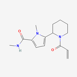 molecular formula C15H21N3O2 B2399461 N,1-dimethyl-5-[1-(prop-2-enoyl)piperidin-2-yl]-1H-pyrrole-2-carboxamide CAS No. 2094872-35-0