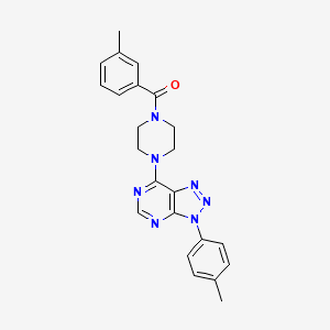 molecular formula C23H23N7O B2399463 m-tolyl(4-(3-(p-tolyl)-3H-[1,2,3]triazolo[4,5-d]pyrimidin-7-yl)piperazin-1-yl)methanone CAS No. 920178-32-1