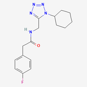 N-((1-cyclohexyl-1H-tetrazol-5-yl)methyl)-2-(4-fluorophenyl)acetamide
