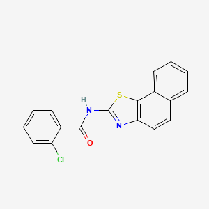 molecular formula C18H11ClN2OS B2399476 (Z)-2-chloro-N-(naphtho[2,1-d]thiazol-2(3H)-ylidene)benzamide CAS No. 325978-05-0